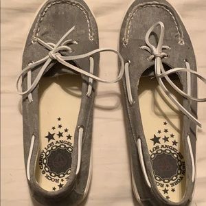 Rock and Candy slip on boat shoe